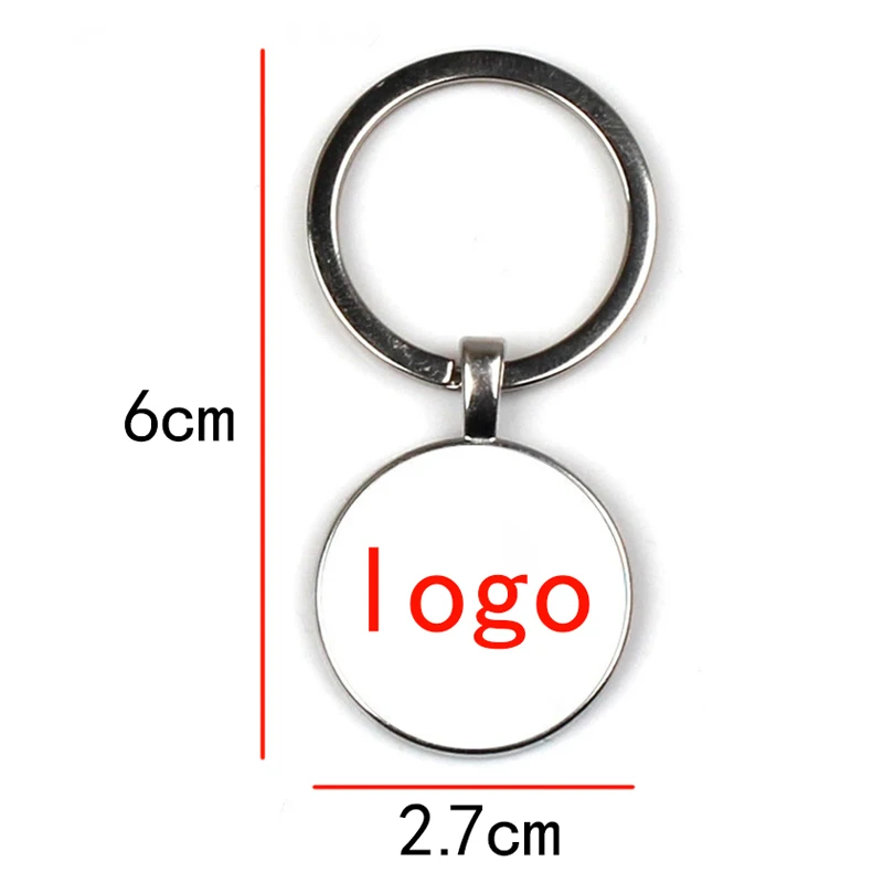 Logo porte-clés personnalisable noir et blanc, logo d'entreprise