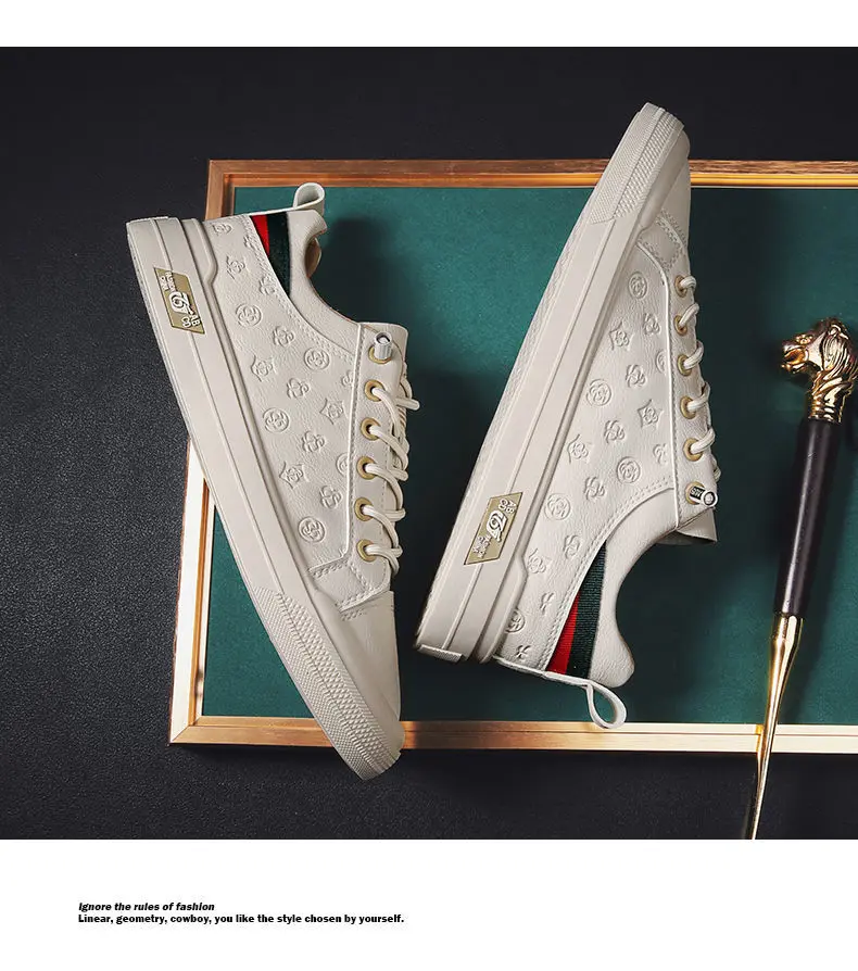 Männer Leder Schuhe Designer Turnschuhe Mann Männlichen Mode Tennis Schuhe Luxus Marke Skateboard Casual Vulkanisieren Schuhe für Männer_voghion.com