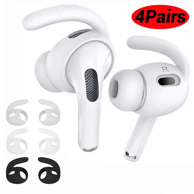 

4 пары мягких силиконовых Противоскользящих чехлов для наушников Apple Airpods Pro