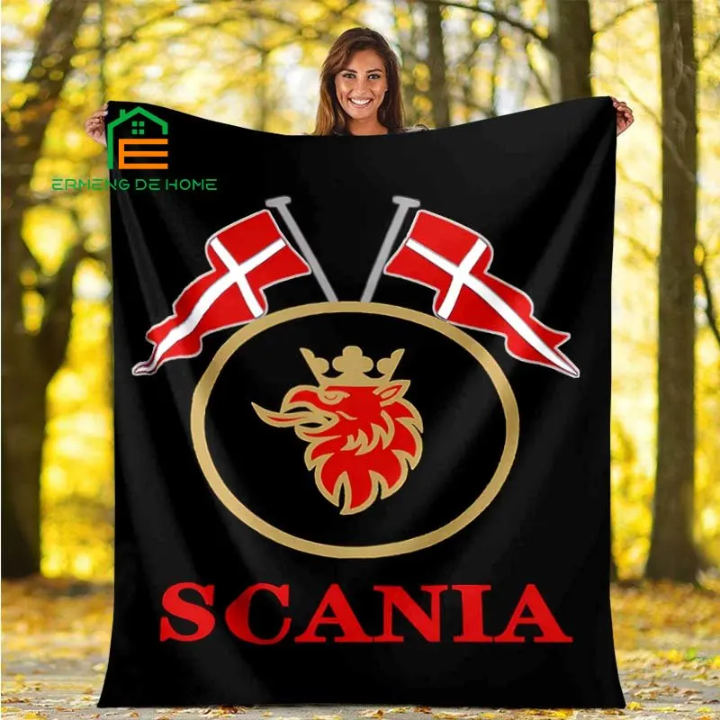 Scania 트럭 패턴 던지기 담요, 따뜻한 담요, 가정, 피크닉, 여행, 사무실 및 비행기용, 성인, 어린이, 노인을 위한 5 가지 크기