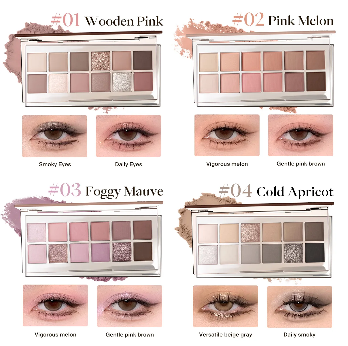JOOCYEE 12 Shades Eyeshadow Palette eye shadow eye shadow plate