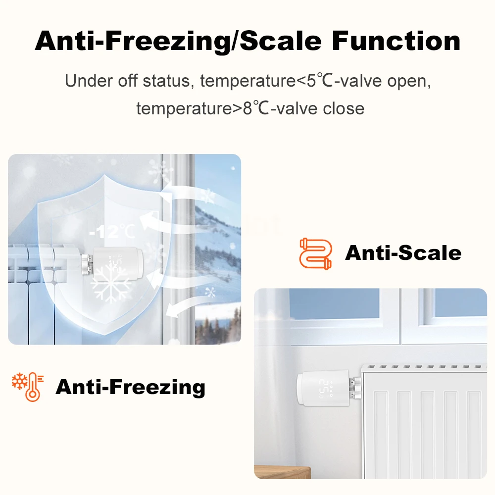 Tuya ZigBee3.0 TRV Thermostat Valve Smart Zigbee Thermostatic Radiator Actuator Temperature Controller For Alexa Google Home