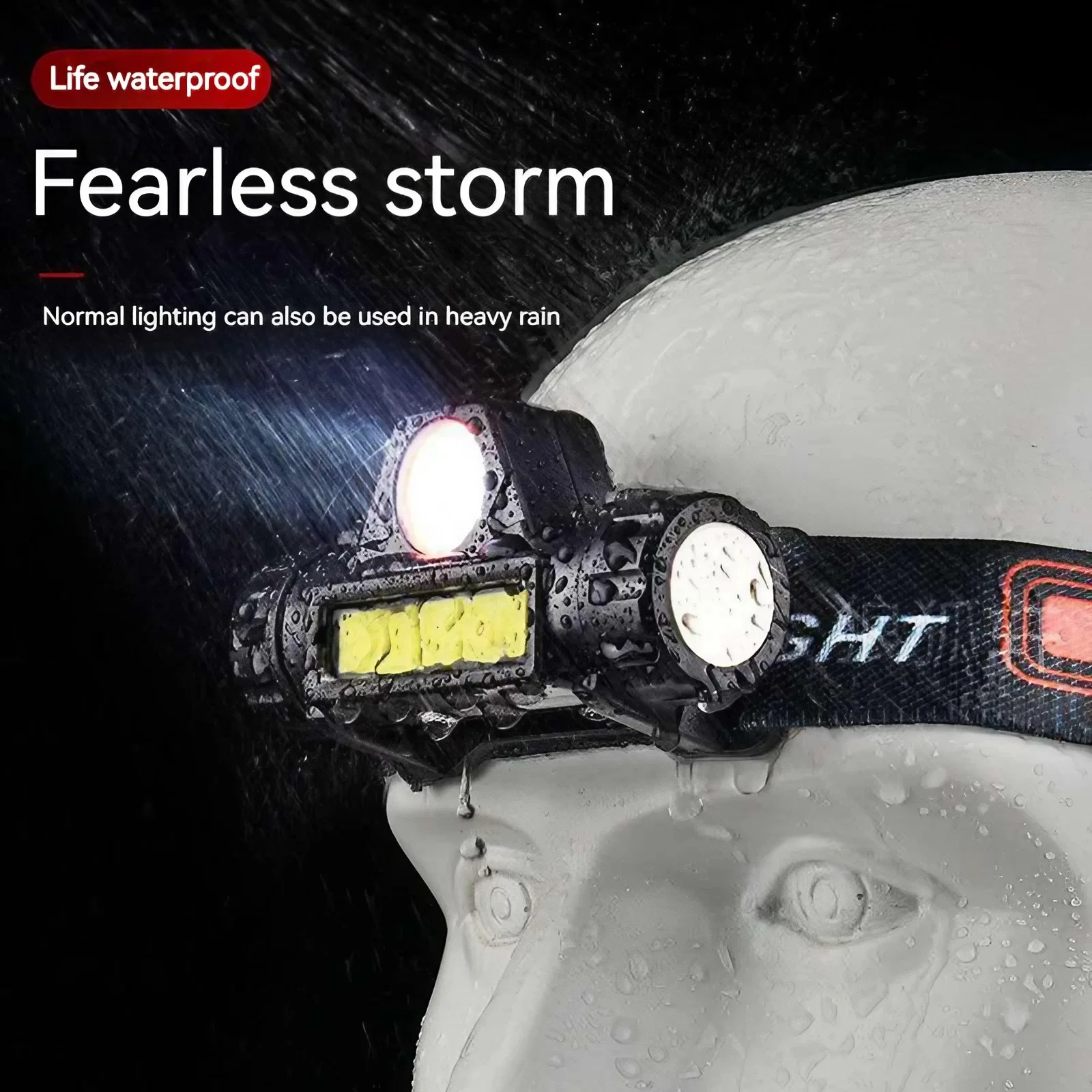 Magnetic Work Light LED Headlight dual light source COB USB Charging Headlamp Outdoor High Brightness Night Fishing Headlamp