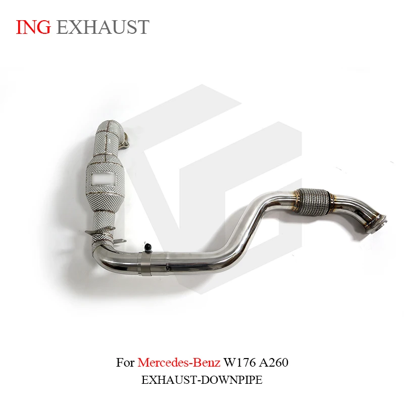 

ING Catalytic Downpipe Performance Tube for Benz AMG W176 A260 Engine Header Large Displacement Power Race Escape TOOLS Exhaust