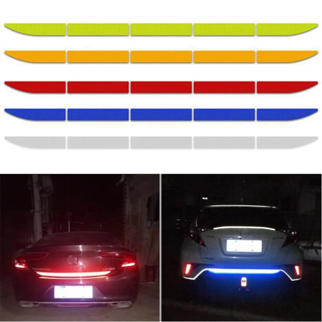 Reflectante Reflektor Aufkleber Auto Exterior Zubehör Adhesive  Reflektierende Band Reflex Außen Warnung Streifen Auto Aufkleber 90cm -  AliExpress