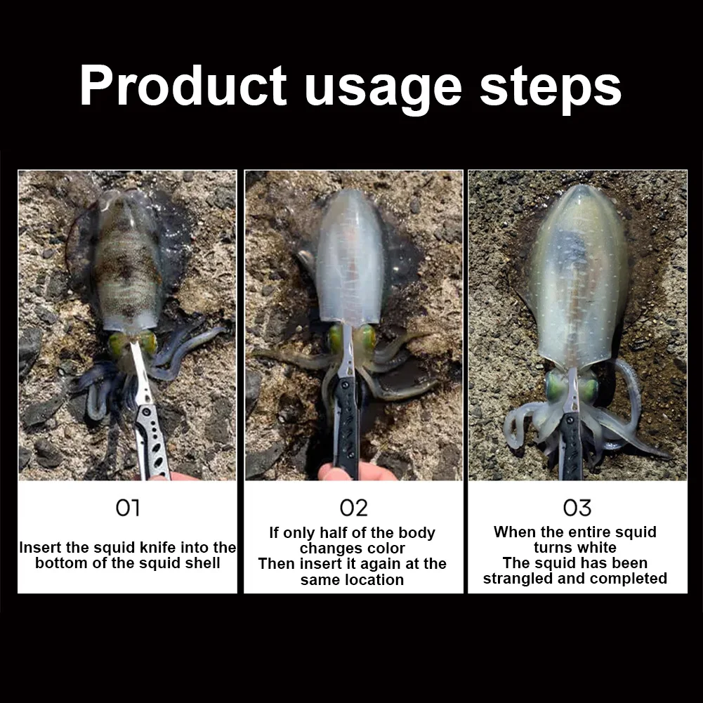 Description Picture 6 of itemSquid Nerve Cord Cut Fishing Tools Correct Squid Jig Hook Fishing Octopus Cutting Tools for Webfoot Octopus Cuttlefish