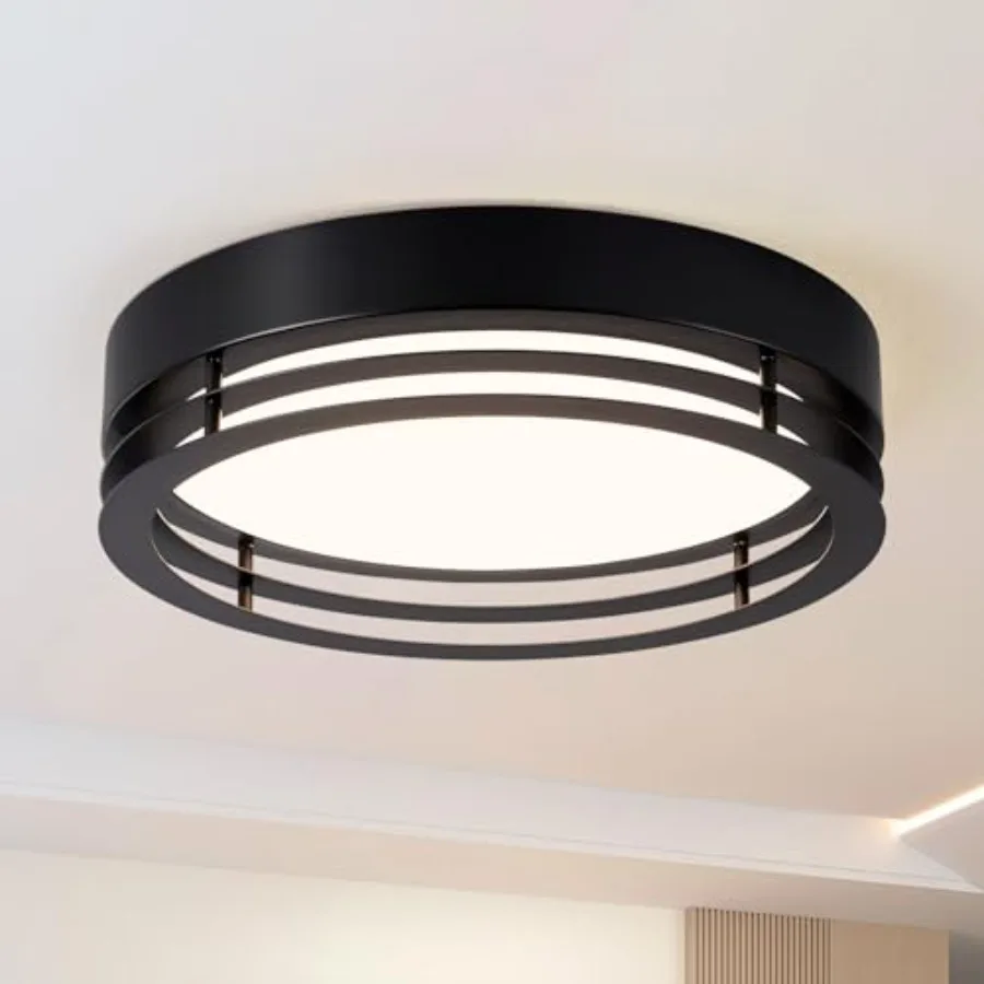 Dimmable Flush Mount Ceiling Light Modern Round LED Ceiling Lights Fixture Kitchen Flushmount Light for Bedroom Hallway Laundry