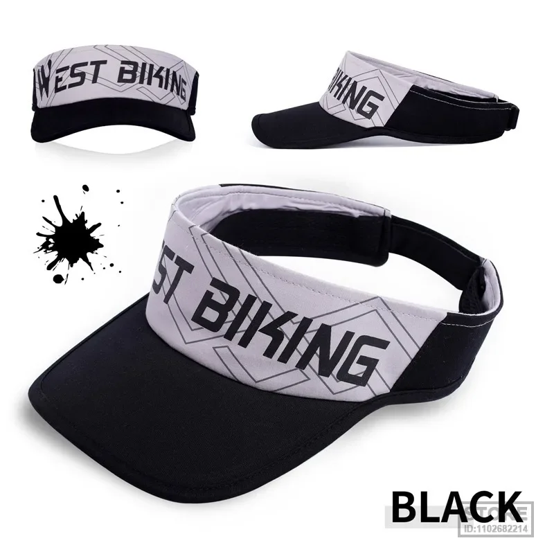 West Biking-Outdoor Cap Sport, Headband ajustável, proteção UV, sol viseira, chapéu de viagem, tênis, corrida, ciclismo, montanhismo