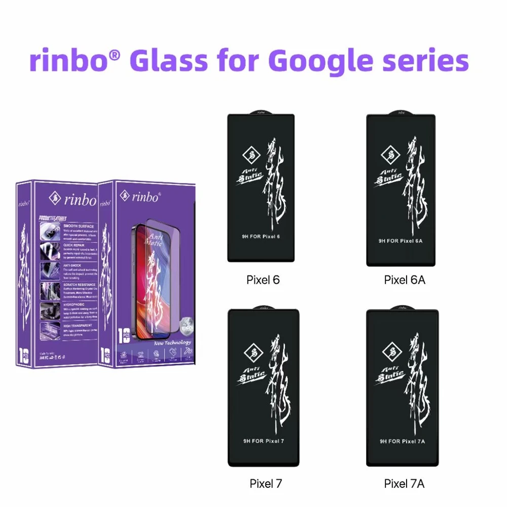Pellicola Protettiva In Vetro Temperato Rinbo Per Google Pixel 6 Pixel 6A Pixel 7 Pixel 7A Screen Protector