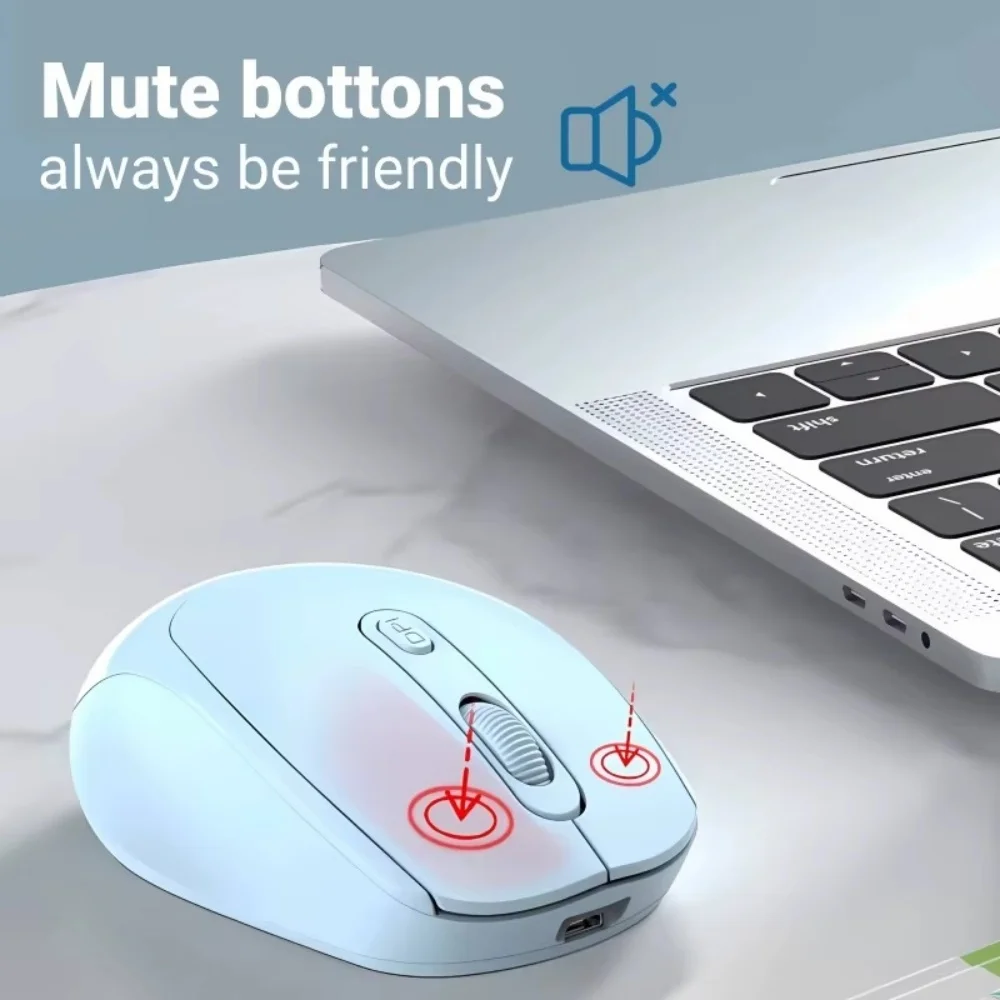 Ergonomic 2.4G Wireless Optical Mouse - Compact & Battery-Powered