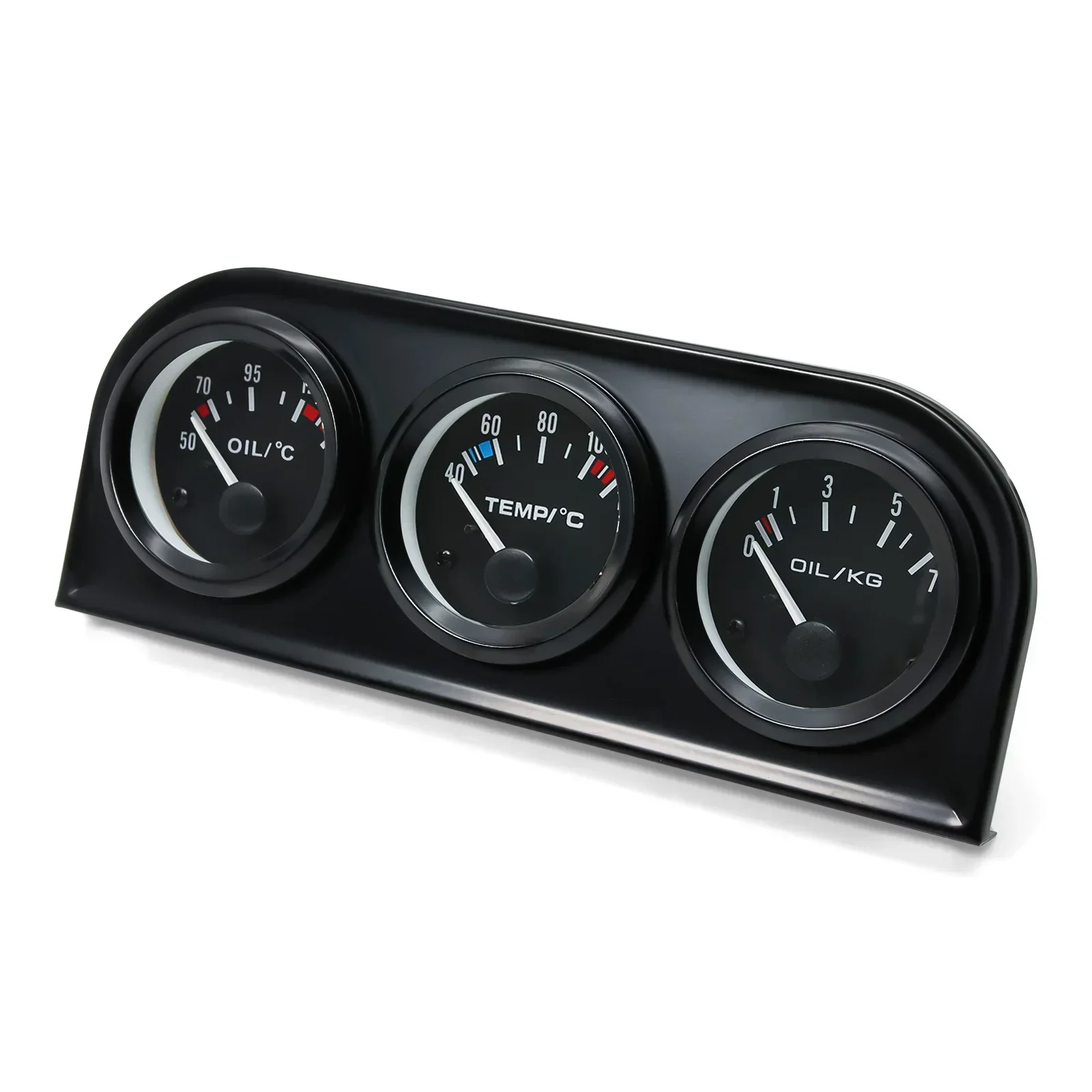Oil Temp Oil Pressure Volt Car 3 in 1 Triple Meter Modification Gauge 40~120 Celsius Water Temperature Sensor 2" 52mm 1/8NPT Water Temp Gauge