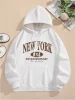 Letter Print Hoodie, Drawstring Long Sleeve Casual Hooded Sweatshirt For Winter & Fall, Women's Clothing 3