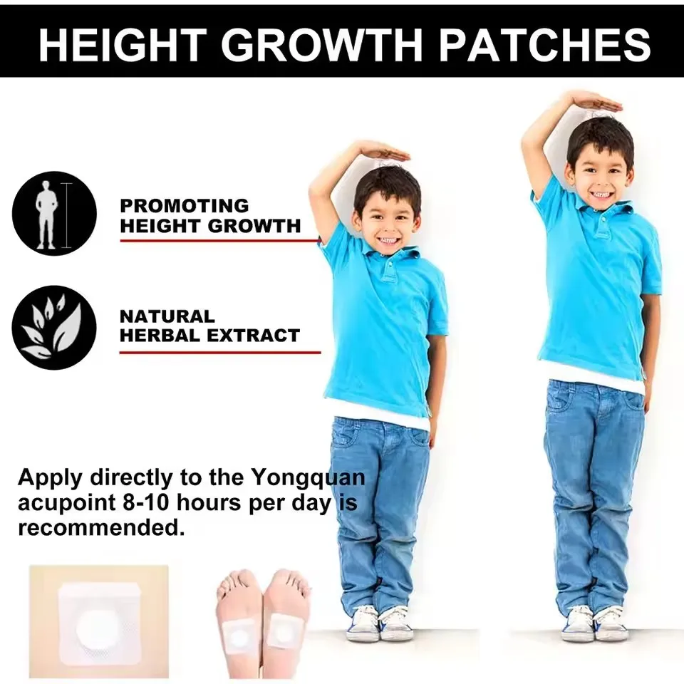 Height Increase Patch Acupoint Stimulation Improve Blood Circulation Multivitamin Supplement Grow Taller Patch for Adults Kids