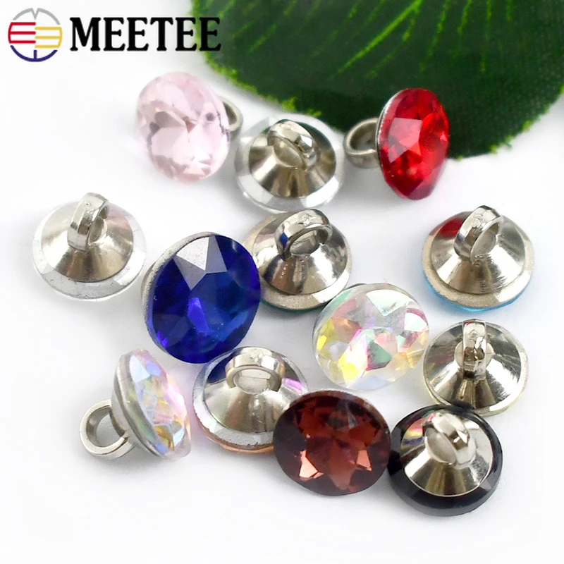 20/50mm 9mm 유리 드릴 의류 단추 칼라 라운드 클라스프 셔츠 단추 DIY 의류 장 바느질 액세서리