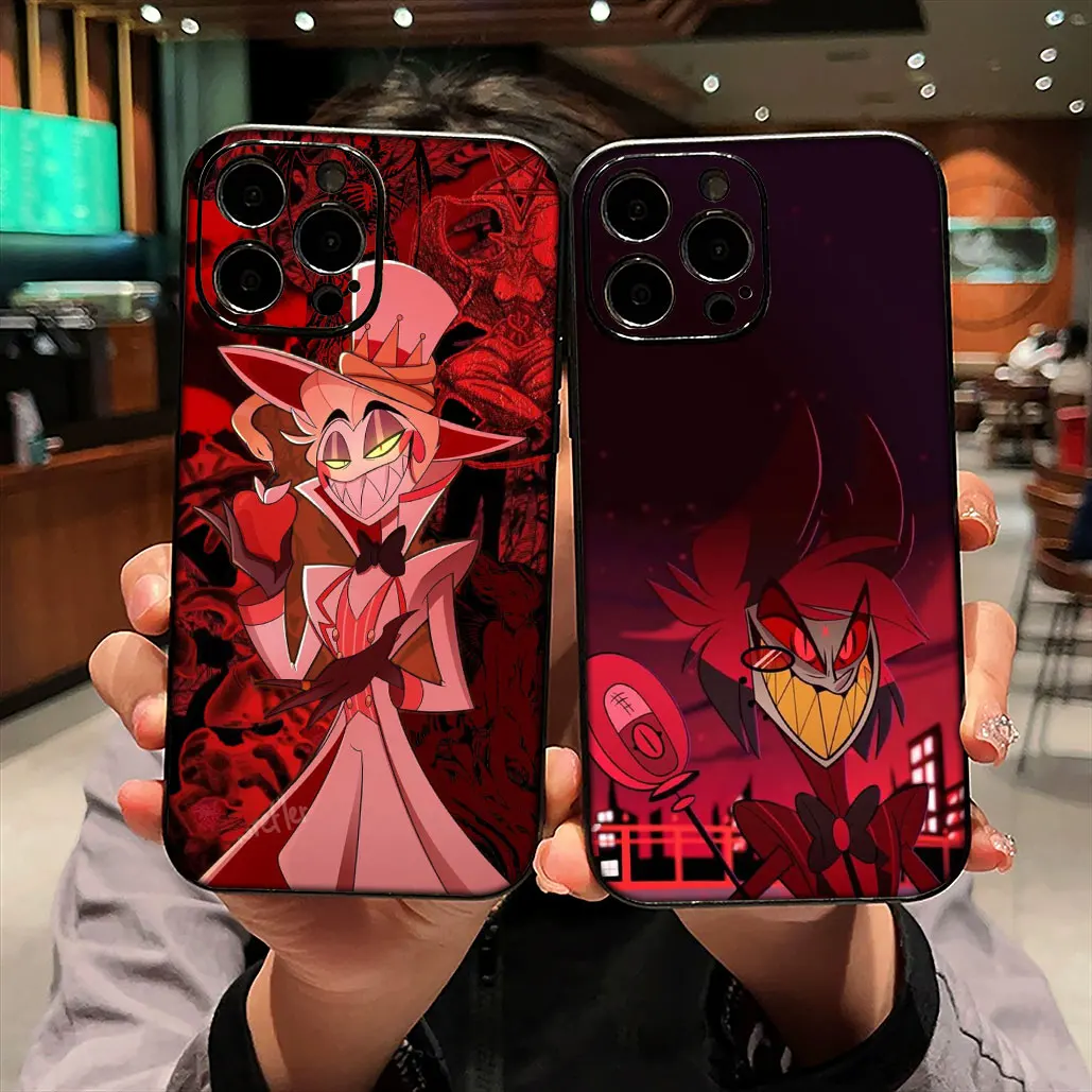 Enhanced Product Title: H-Hotels Themed Protective Case Featuring Hazbins Characters