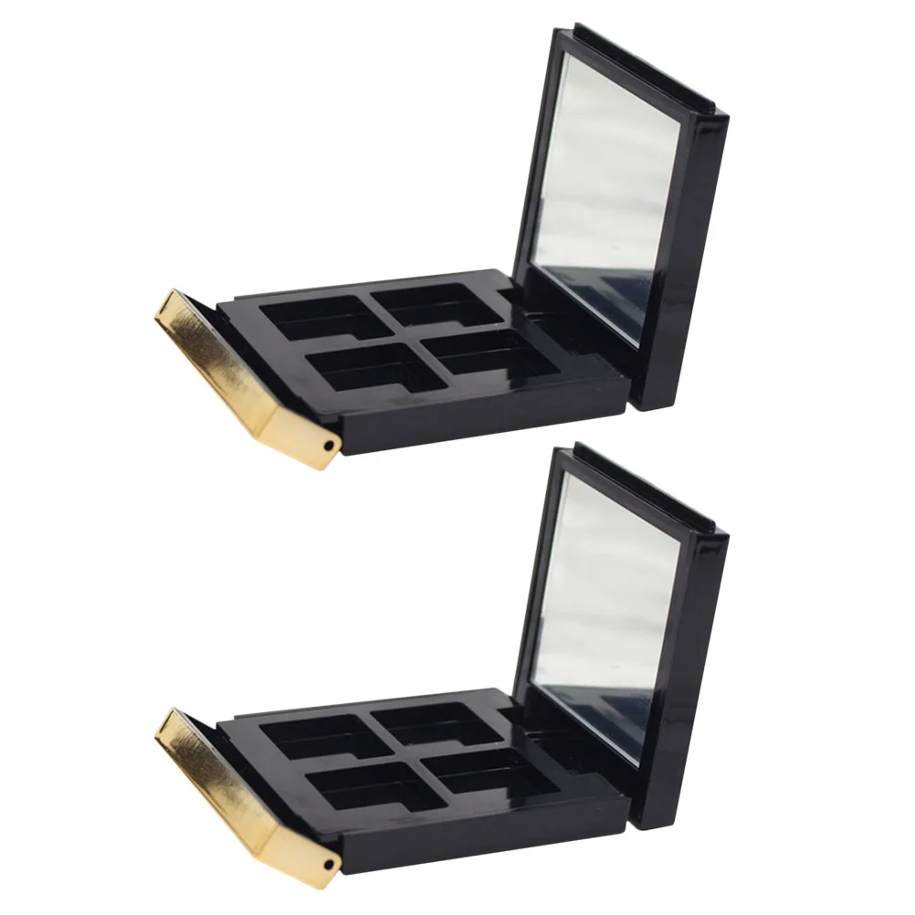

2pcs Eyeshadow Mirror Palettes Empty Eyeshadow Organizers Make Up Containers