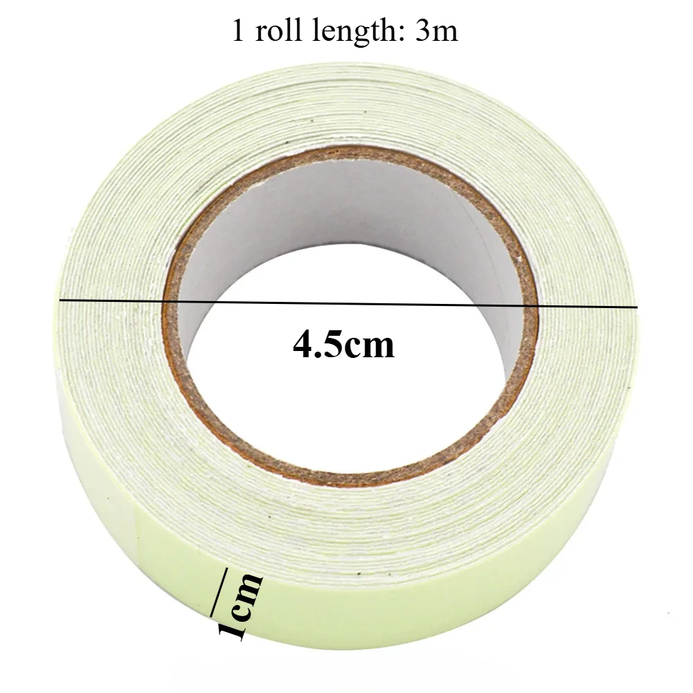 3M Luminous Fluorescent Night Self-adhesive Glow in The Dark Sticker Tape Safety Security Home Decoration Warning Adhesive Tape