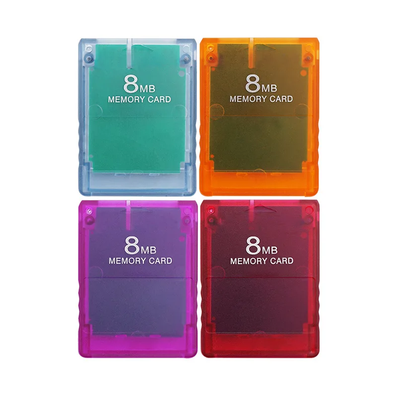Memory card For PS2 For playstation 2 with FreeMcBoot function 8MB 16MB 32MB 64MB M2 solution Transparent color card memory card flash card flash memory card