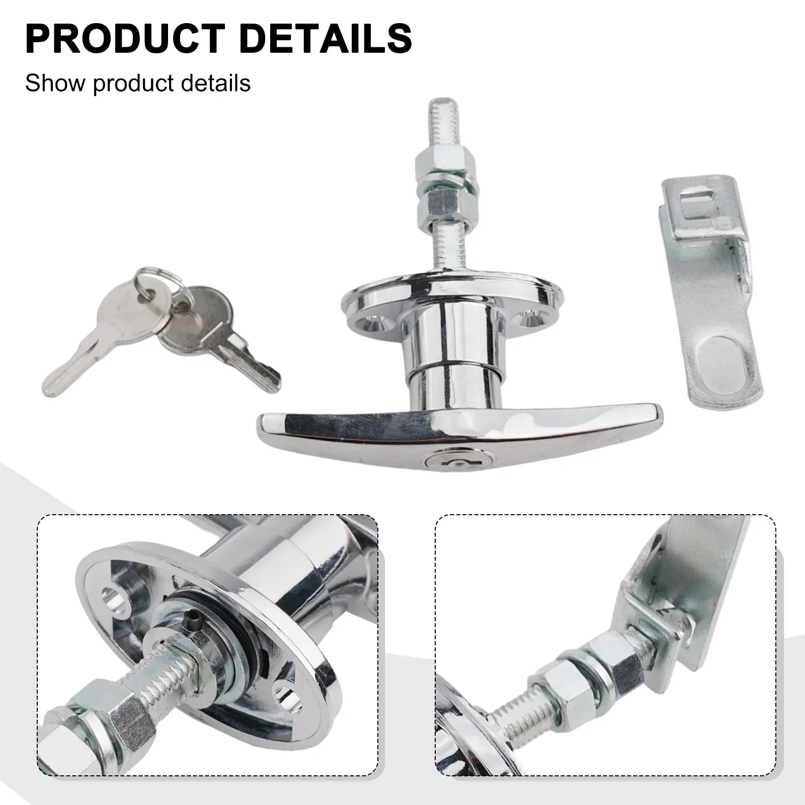 Garage Lock Door Handle With Keys Zinc Alloy Combination Door Lock Hardware Mechanisms T Handle For Truck Garage 1pcs door lock cylinder