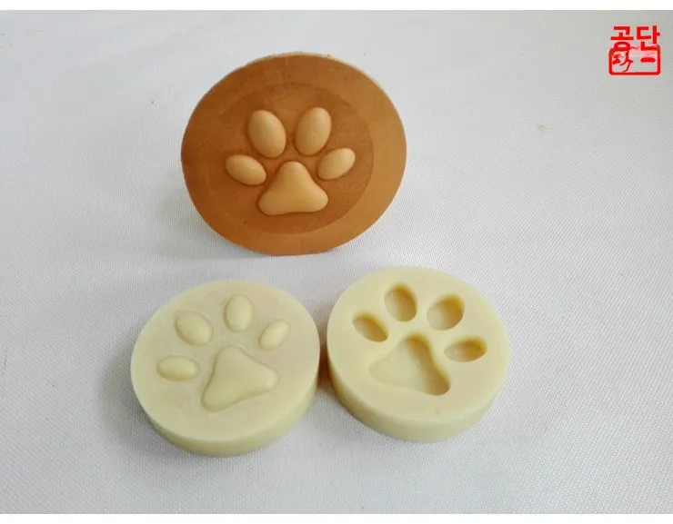 수제 가죽 고양이 발 키체인 6cm 털볼 강아지 발 펜던트 DIY 바느질 도구 세트 신상품 홈 패브릭 공예품