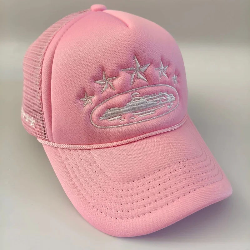 Gorra De Béisbol De Malla Con Estrella Bordada, Ajustable Y Transpirable, Perfecta Para Verano Y Deportes Al Aire Libre