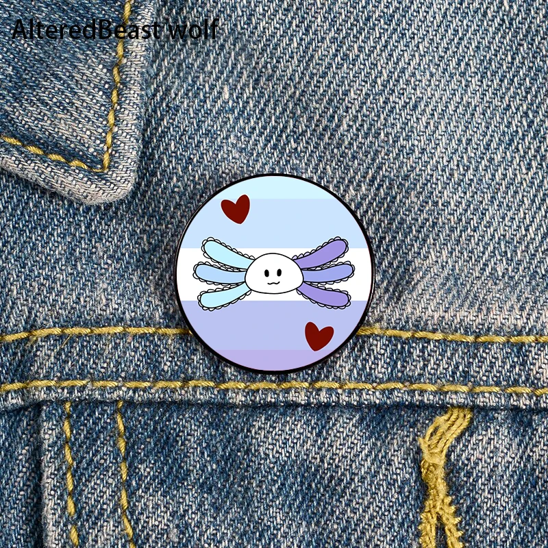 Mlm Pride Axolotl Spille Stampate Spille Personalizzate Camicia Risvolto Insegnante Tote Bag Zaini Badge Cartoon Gift Spille Pin S Per Le Donne