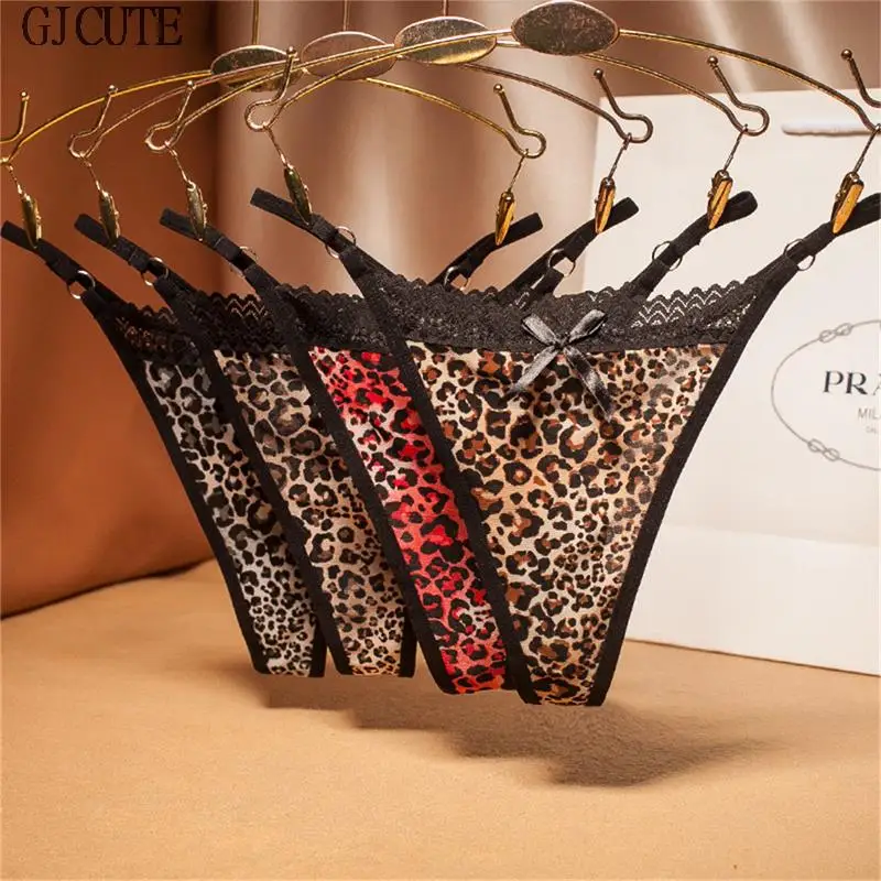 

Women's Panties Leopard Sexy Lingerie Porno Bowknot G String Thong Brief Temptation Underwear Women Clothes Sensual Lingerie