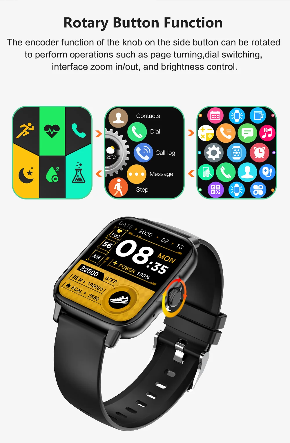 2022 New NFC Smart Watch Men Women 1.69 Inch HD Heart Rate Fitness Tracker Bluetooth Call GT50 GTS 2 Smartwatch For Android iOS