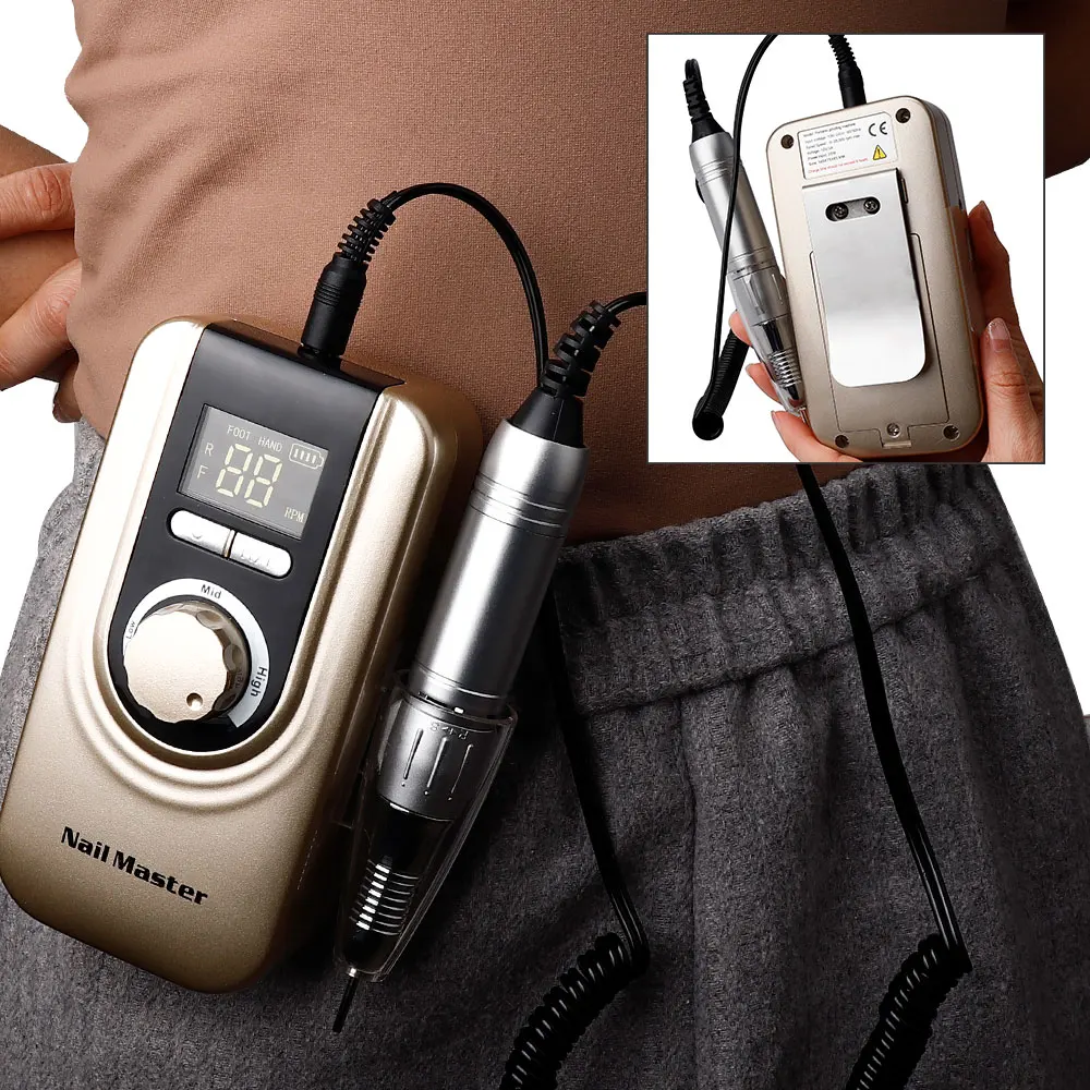 35000RPM Wireless Portable Nail Drill Machine Nail File Grinder Nails Gel Milling Cutters Manicure Polisher Nail Art Salon Tools