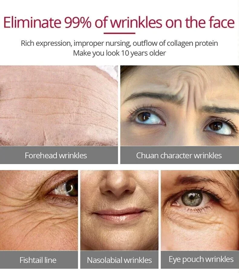 Collagen Face Serum Wrinkle Removal Anti Aging Hyaluronic Acid Forehead Fine Lines Lifting Facial Serum Skin Care Beauty