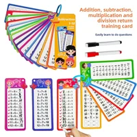 Maths Training Cards Addition Subtraction Multiplication and Division Educational Toys Student Arithmetic with Erasable Pen 1