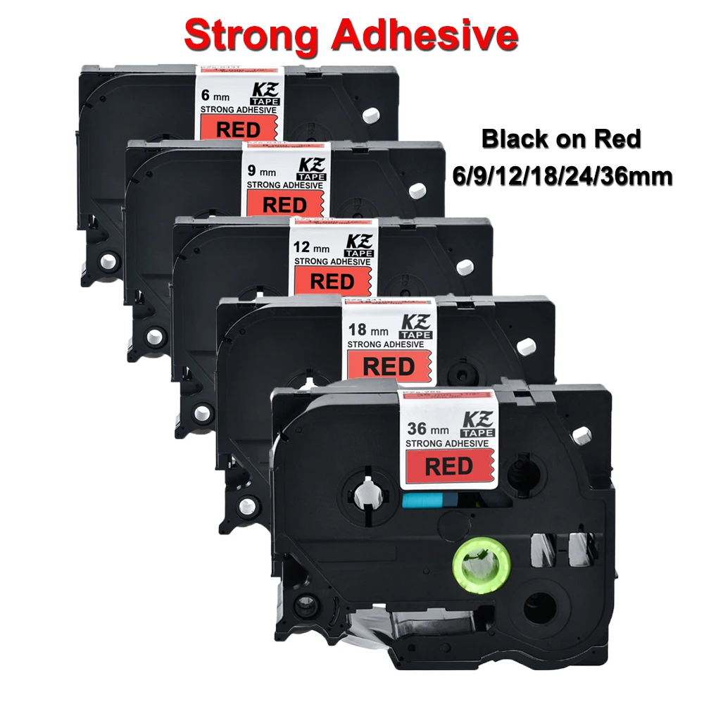 

Compatible Brother Strong Adhesive P-Touch Label Tape 6/9/12/24/18/36mm TZeS411 TZeS421 TZeS431 TZe-S431 TzeS441 TzeS451 TzeS461