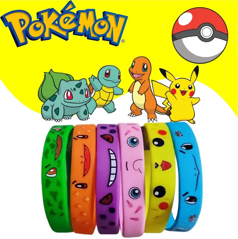 Pokemon bracciale Anime Figure Pikachu bambini Cartoon Cute Silicone  Wristband bracciali festa di compleanno regalo Cosplay accessori giocattolo  - AliExpress