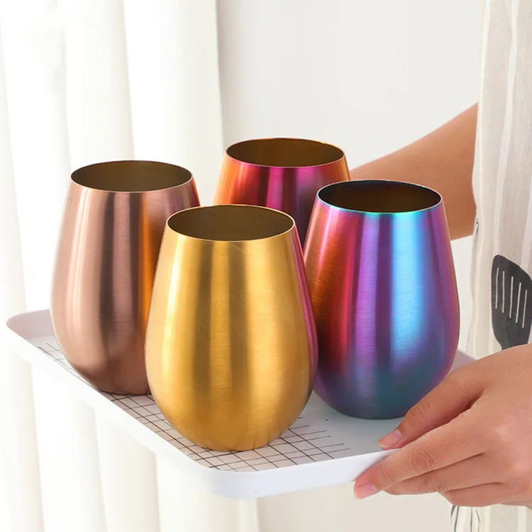 30 Teile/los 500 ml Edelstahl Bier Wein Tasse Bier Tumbler Cocktail Saft Milch Tasse Metall Trinken Becher für Bar im freien Drink – Detail 4