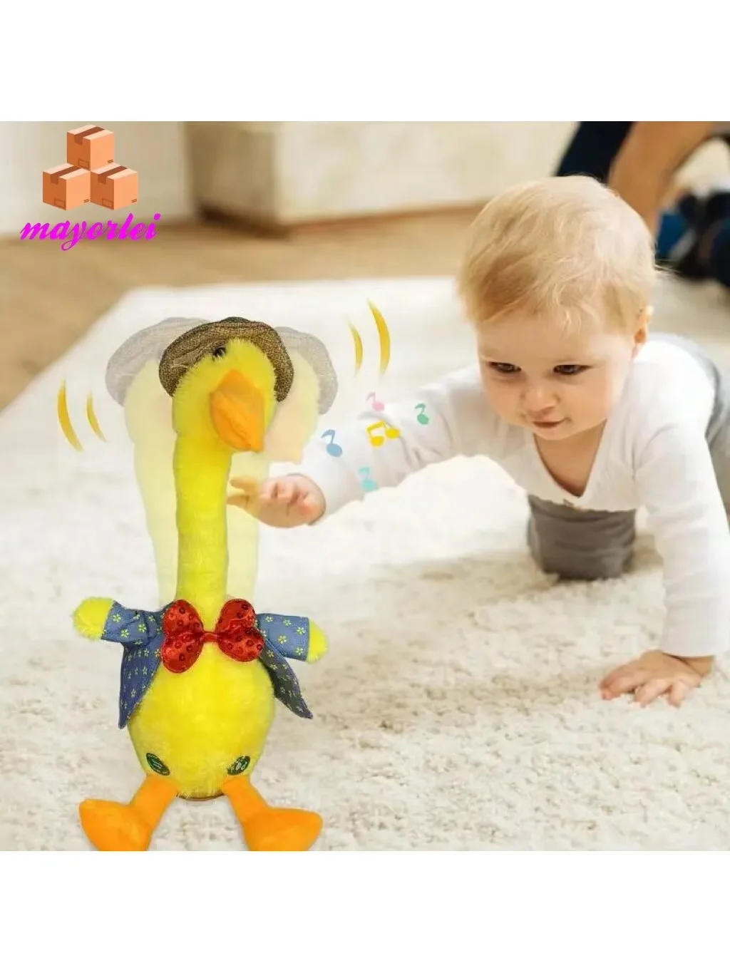 Electronic Dancing Plush Toy, Early Childhood Educational Toy, Learn to Speak, Bright