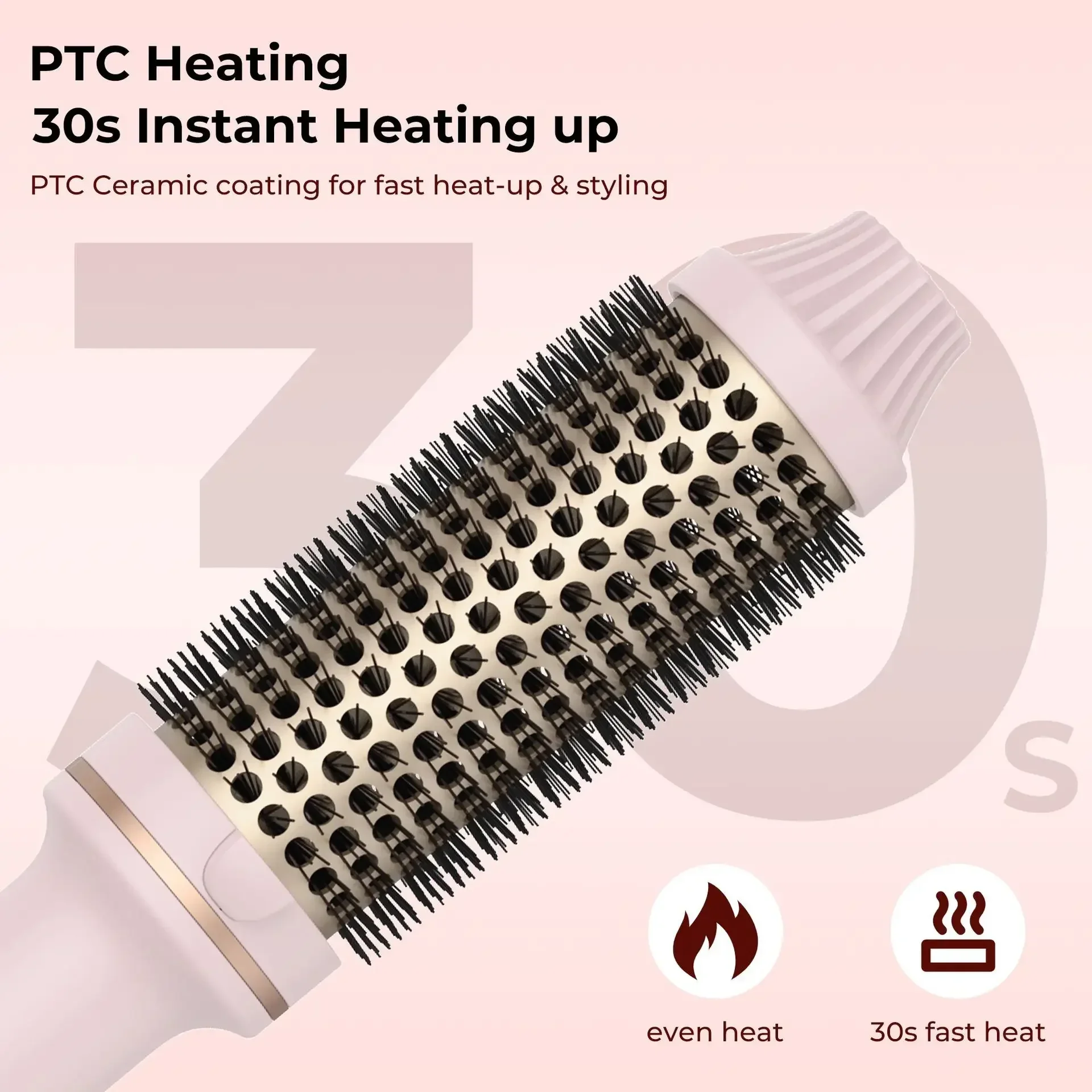 Hair curler 1.5 Inch ceramic thermal brush electric comb