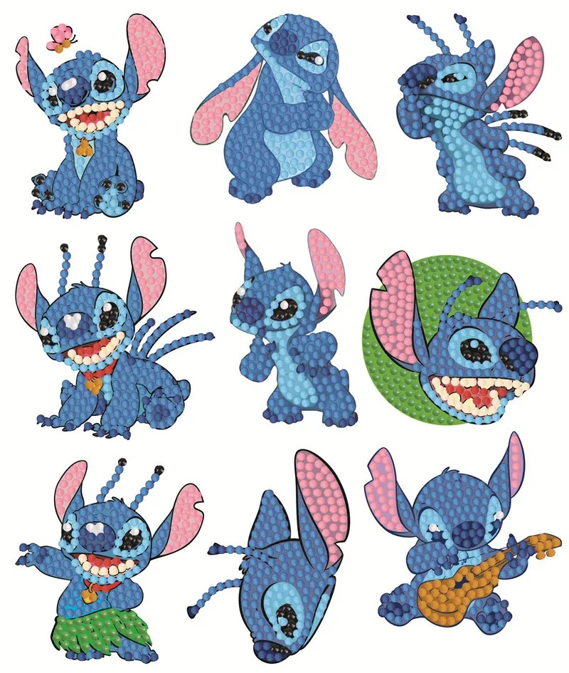 1 Set Disney Stitch Diamond Painting Stickers Kits for Kids DIY Diamond Art  Mosaic Sticker by Numbers Kit Children Beginner Gift - AliExpress