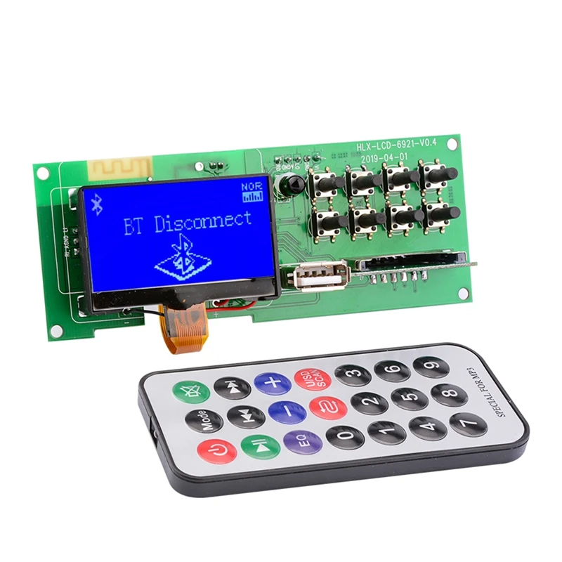 Bluetooth 5.0 Audio Mp3 Decoder Wireless Car Usb Lettore Mp3 Scheda Sd Scheda Di Decodifica Fm Supporto Testo Modulo Di Visualizzazione 5V