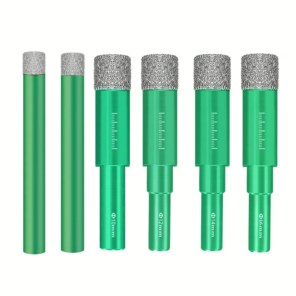 

1pc 6-16MM Brazed Dry Drilling Bits Diamond Coated Drill Bit For Drilling Granite Tile Marble Glass Ceramic Hole Saw Cutter