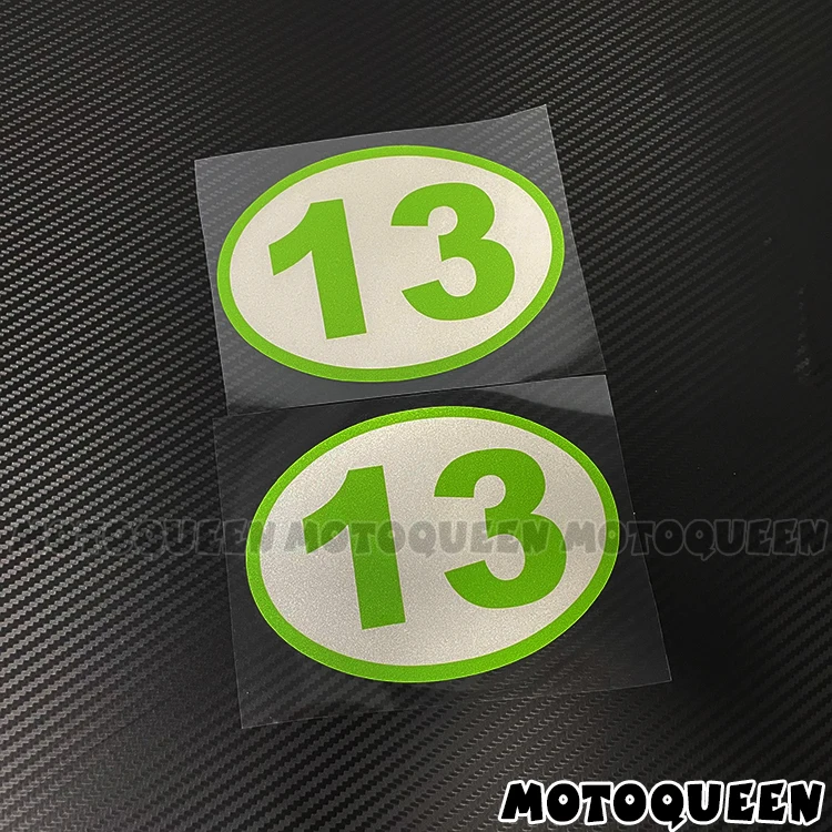 Vintage Style Motorcycle Race Numbers – 50mm Gold Or Silver KPMF Cast Vinyl Decals - View #2