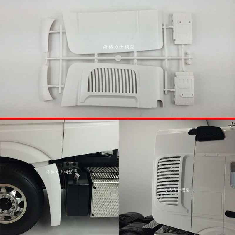 

Model Wing Modification Plastic Deflector for 1/14 Tamiya RC Truck Trailer Tipper Benz Actros 1851 Upgrade Parts Tamiya General