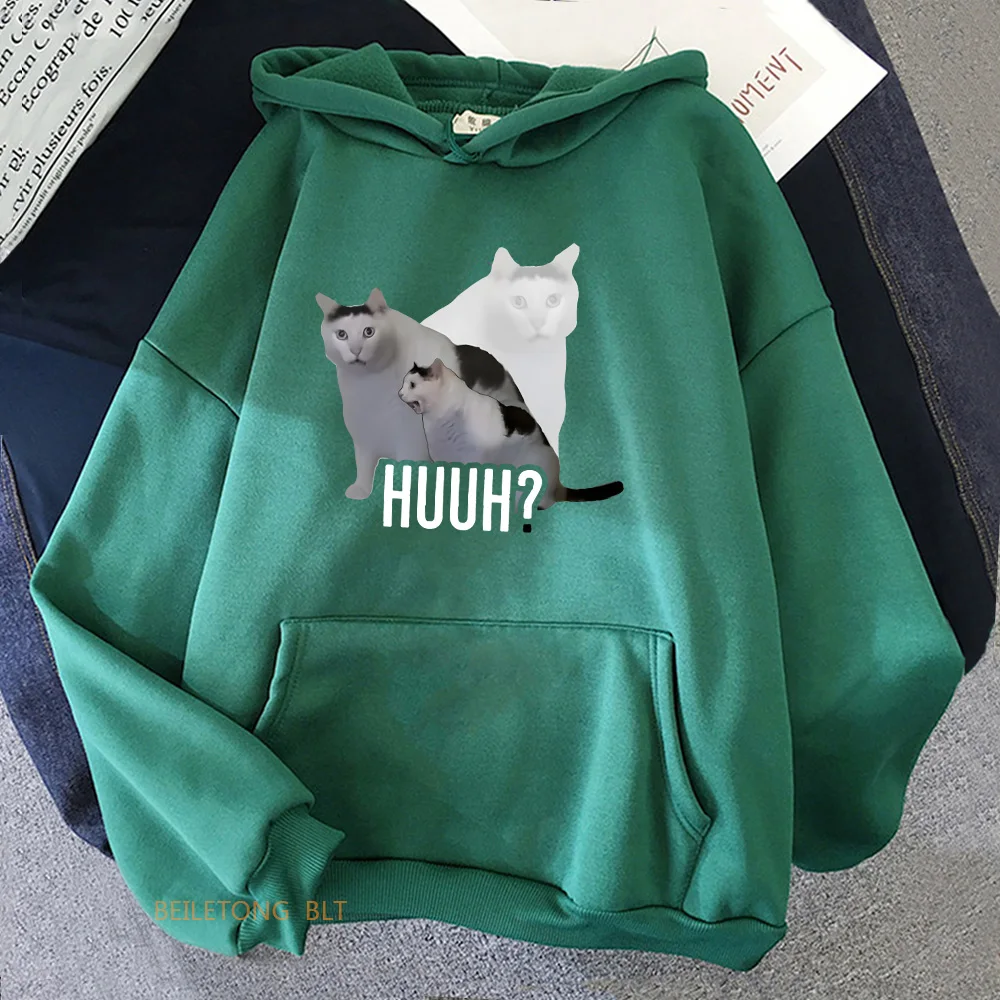 Meme Cats Hoodies Casual High Quality Soft Fleece Long-sleeved Sweatshirt Women/men Fashion Funko Pop Graphic Printing Moletom