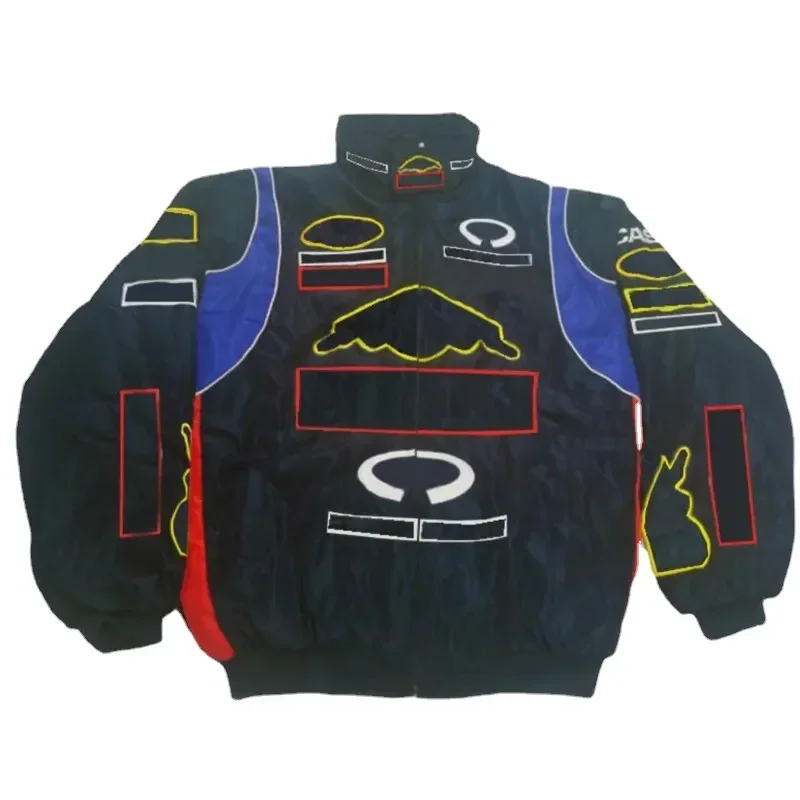 Embroidery Riding Suit Men American Racing Suit Jackets F1 Motorcycle Locomotive Coat Loose Casual Cotton Women Clothes cotton jacket