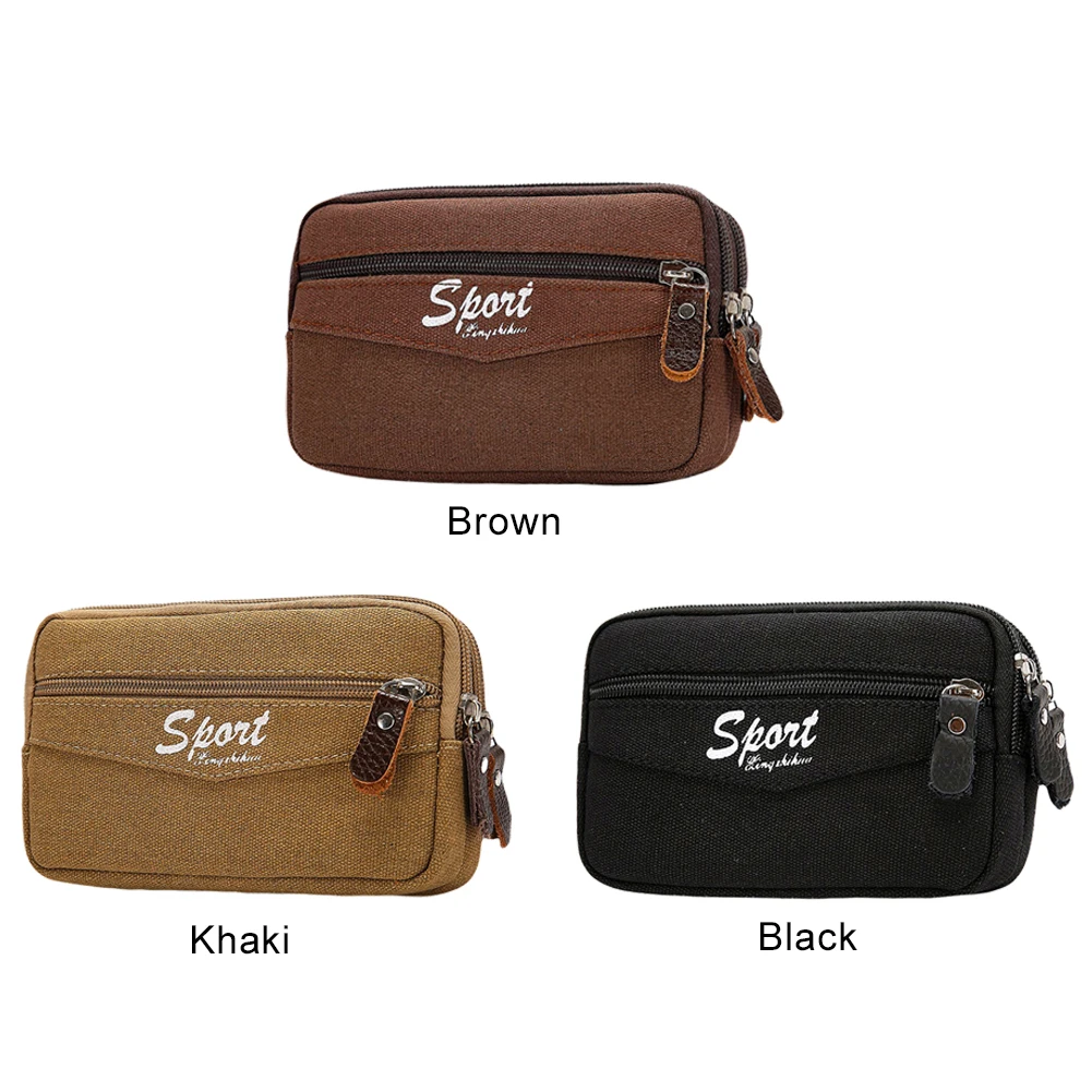 Multi-function Fanny Waist Bag Male Canvas Outdoor Phone Purse Belt Bum Pouches Men Women Card Fashion Bags 2020