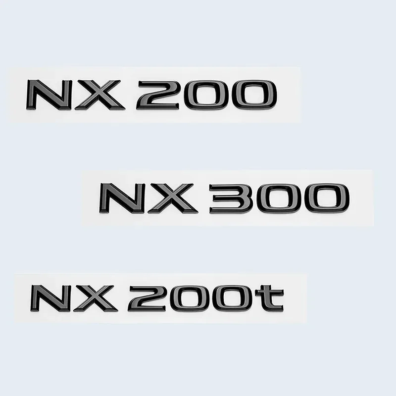 렉서스 NX NX200 NX300 NX200t 액세서리용 자동차 트렁크 ABS 크롬 글로스 블랙 레터 로고 배지 엠블럼 데칼 스타일링 스티커