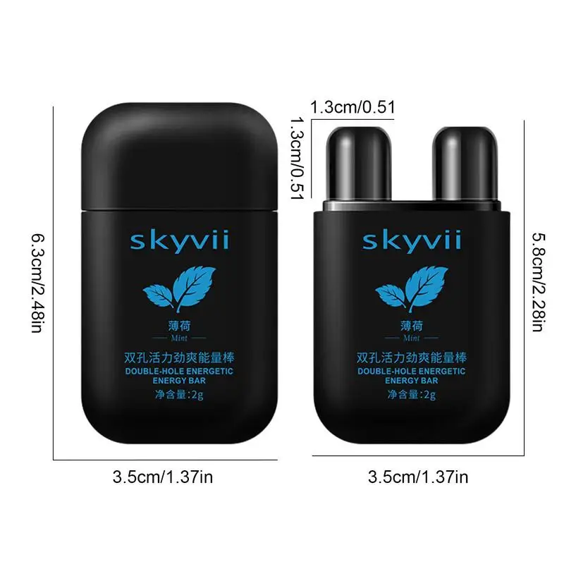 Double Hole Aromatherapy Nasal Inhaler Cooling Refreshing Mint Aromatherapy nasal inhaler