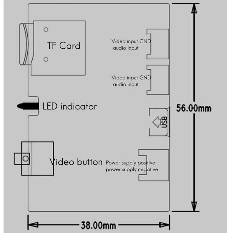 Mini DVR Enregistreur Vidéo HD 720p Caméra de Surveillance 5-12V