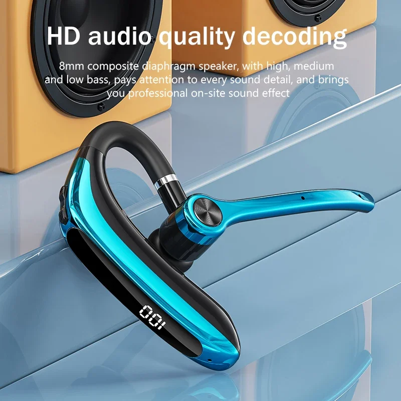EARDECO Wireless Headphones With Microphon Bluetooth Earphone ENC Noise Cancelling Handsfree Headset Busines Auriculares Driving 6