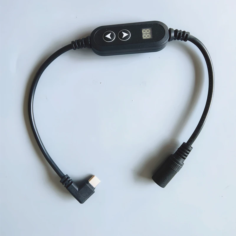 USB-C to DC 5.5x2.1mm Voltage Boost Cable - Multi-Piece Set with Adjustable Voltage Options
