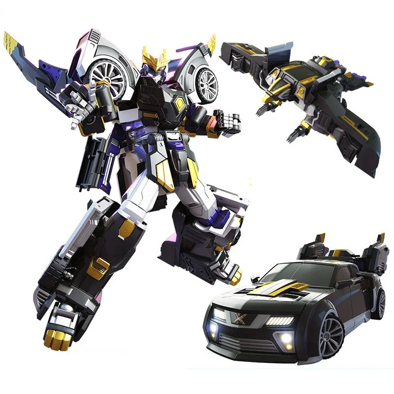 ABS Mini Force Transformation Robot to Car Toys Action Figures Mini Force X Simulation Car Airplane Deformation Agent Toy action figure